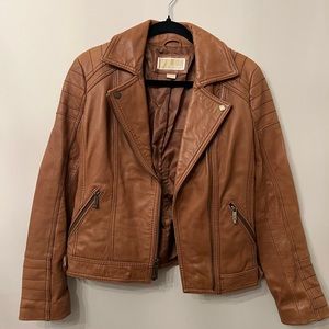 Michael Kors Camel Leather Jacket